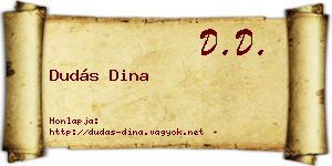 Dudás Dina névjegykártya