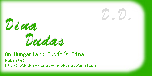 dina dudas business card